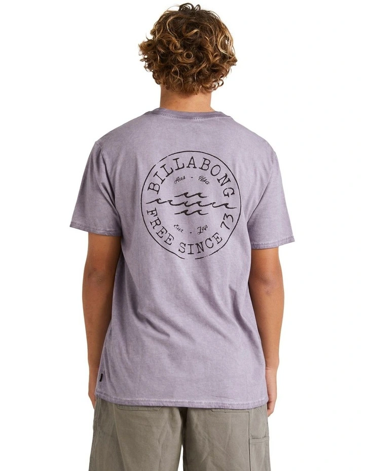 Big Wave Daz T-shirt in Purple Ash image 2