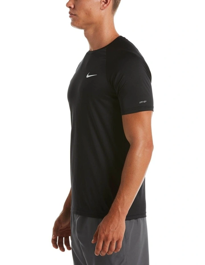 Nike Essential Short Sleeve Hydroguard in Black image 3
