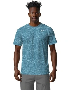Nike Heather Short Sleeve Hydroguard Tee in Green Abyss