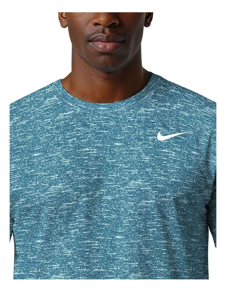 Nike Heather Short Sleeve Hydroguard Tee in Green Abyss image 3