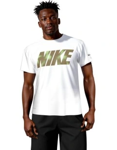 Brand Blast Short Sleeve Hydroguard in White