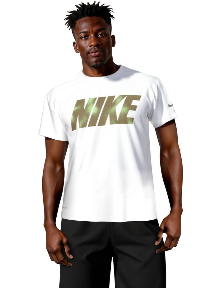 Brand Blast Short Sleeve Hydroguard in White image 1