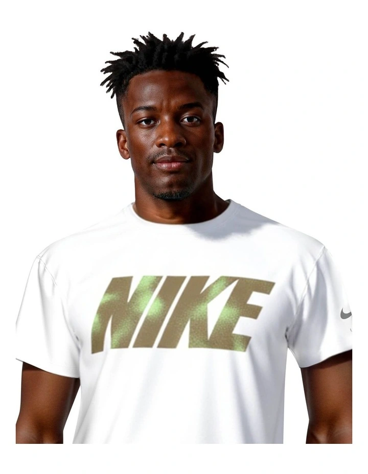 Brand Blast Short Sleeve Hydroguard in White image 3