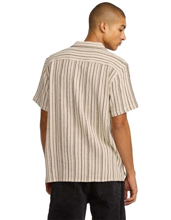 Vacancy Stripe Short Sleeve Shirt in Ceramic image 2