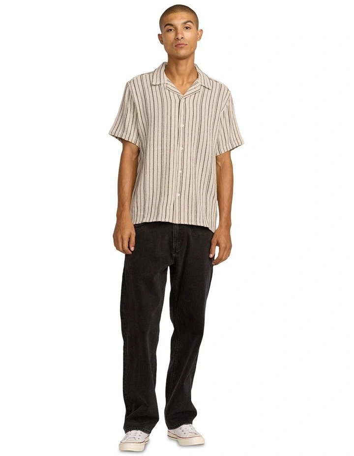 Vacancy Stripe Short Sleeve Shirt in Ceramic image 5