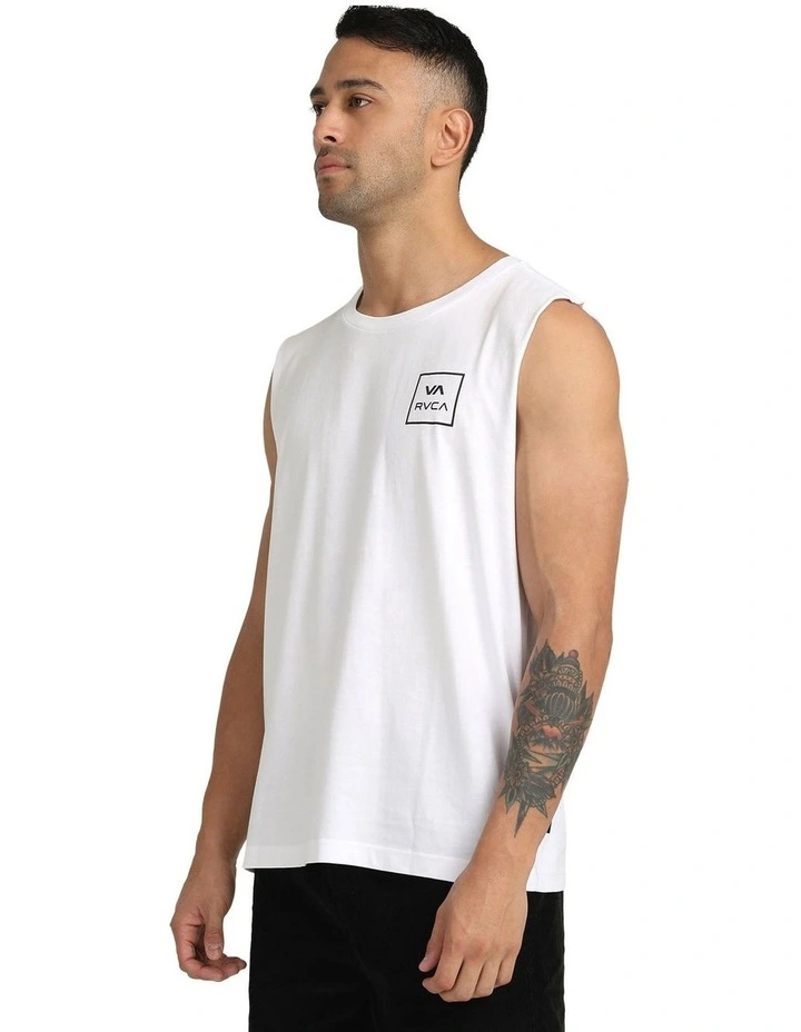 Va All The Ways Muscle Tank in White image 3