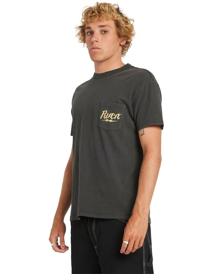 Shock Pocket T-Shirt in Black image 3