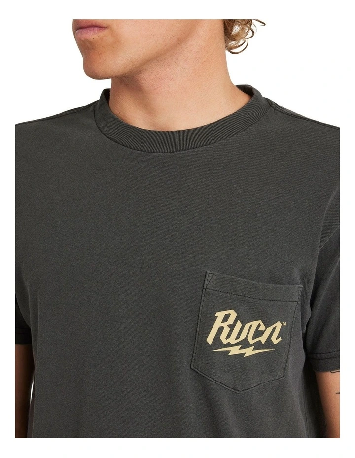 Shock Pocket T-Shirt in Black image 4
