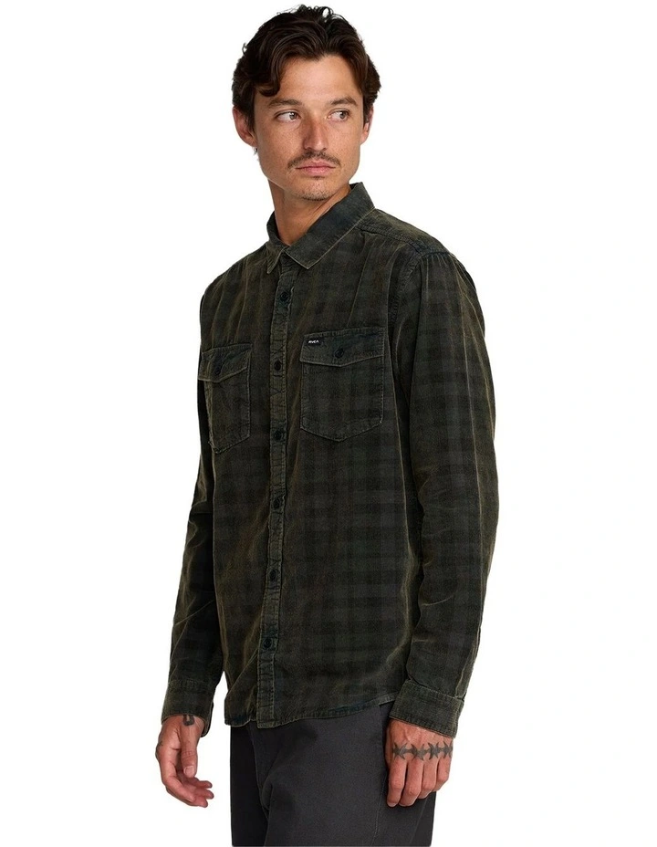 Artifice Cord Long Sleeve Shirt in Black image 3