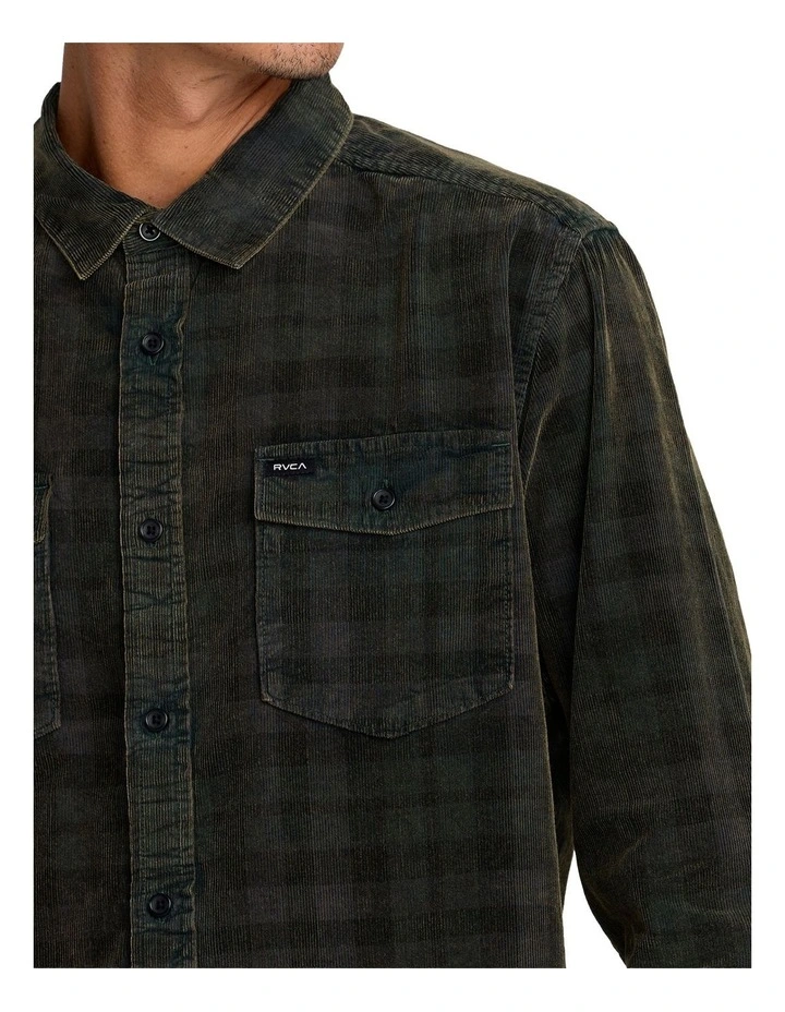 Artifice Cord Long Sleeve Shirt in Black image 4