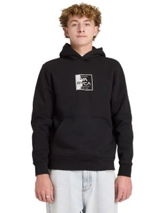 Va Torn Pullover Hoodie in Black