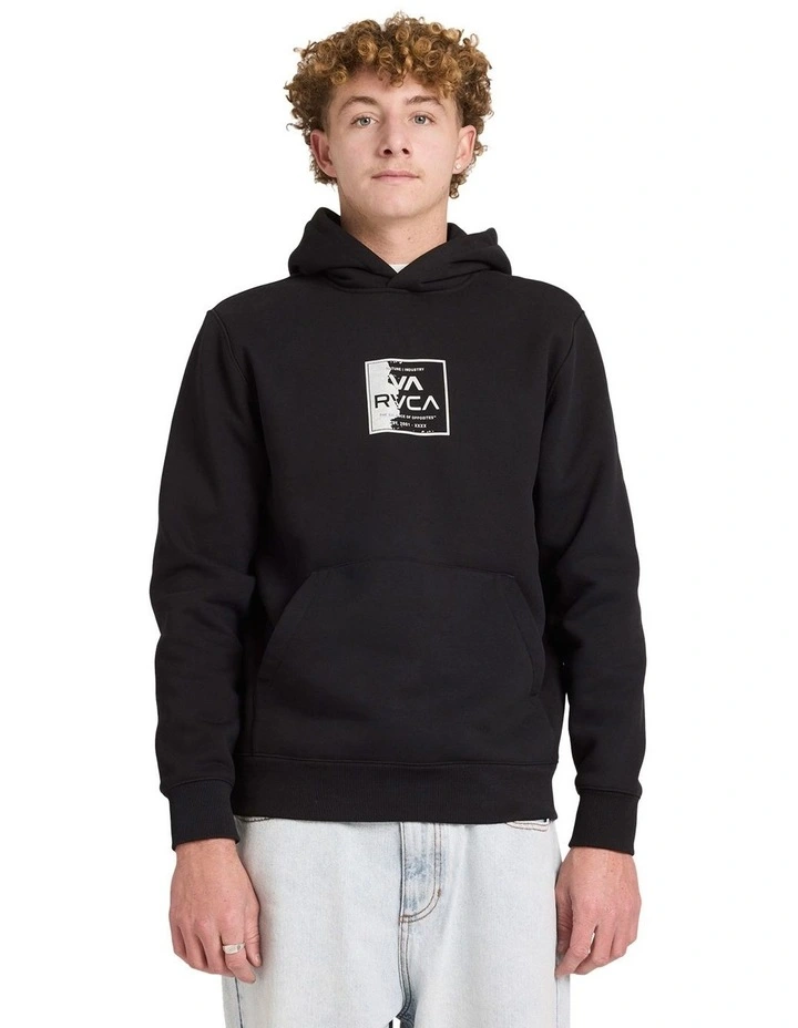 Va Torn Pullover Hoodie in Black image 1