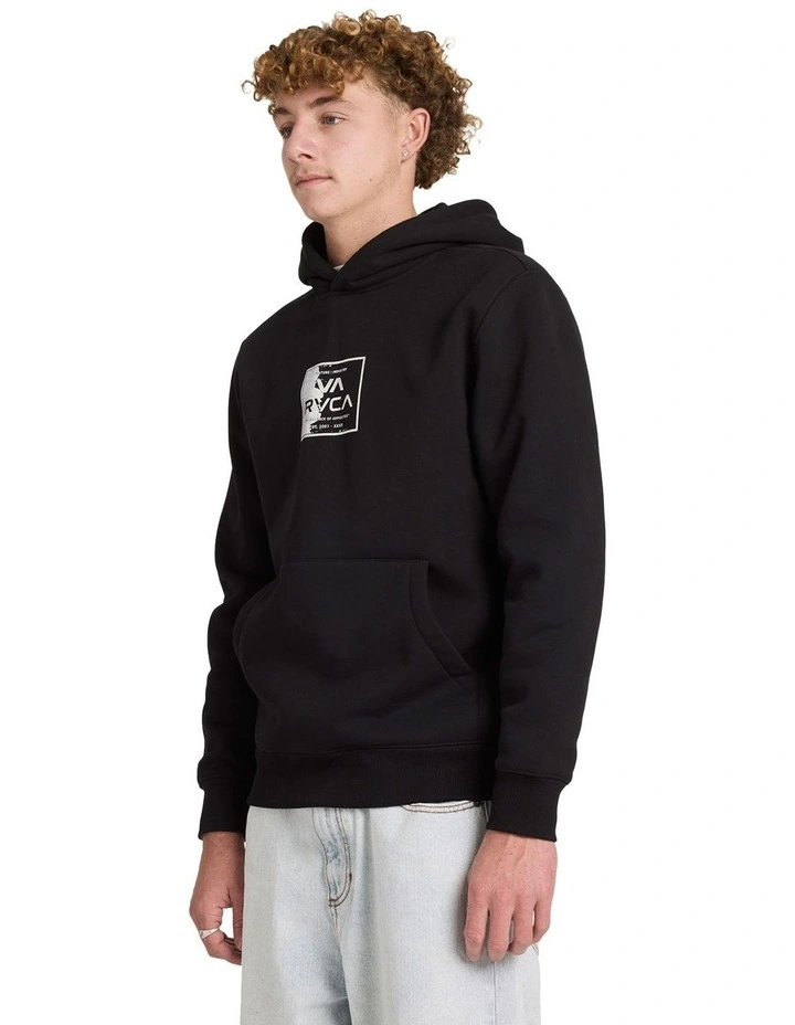 Va Torn Pullover Hoodie in Black image 3
