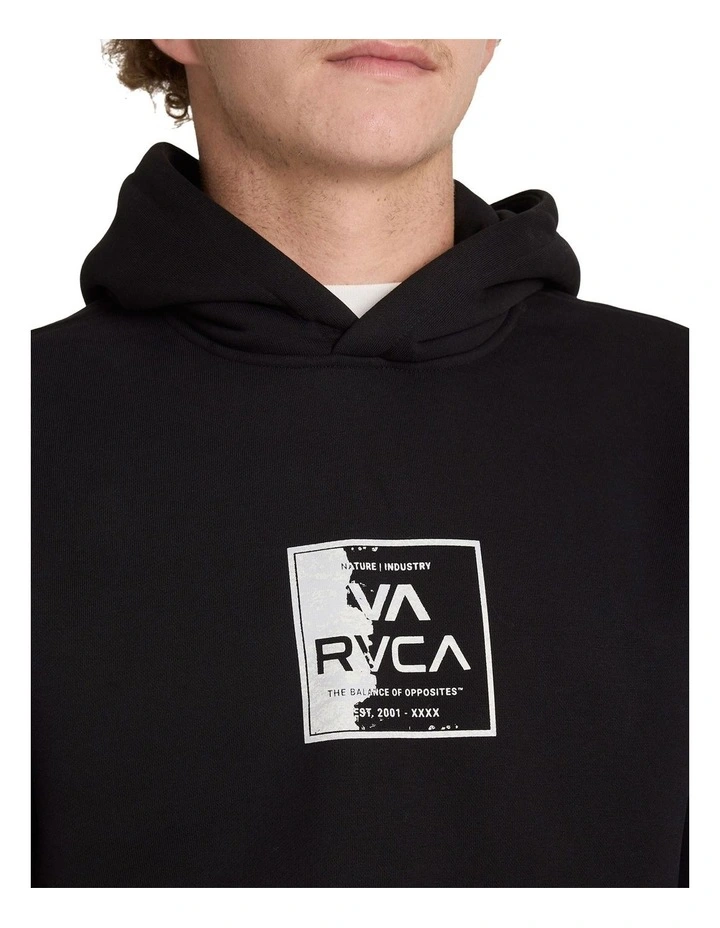 Va Torn Pullover Hoodie in Black image 4