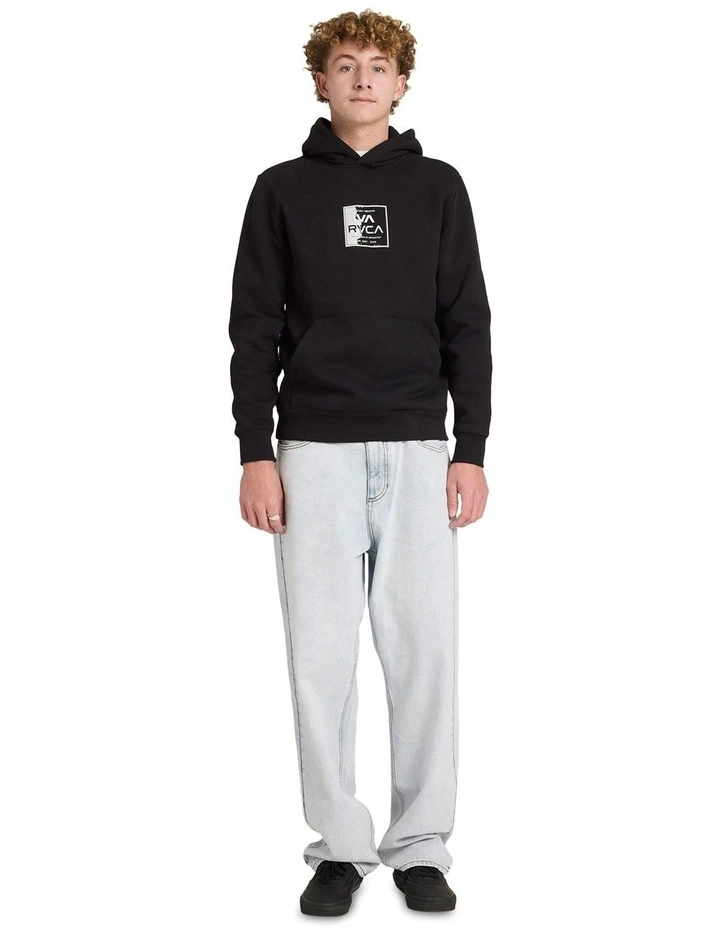 Va Torn Pullover Hoodie in Black image 5