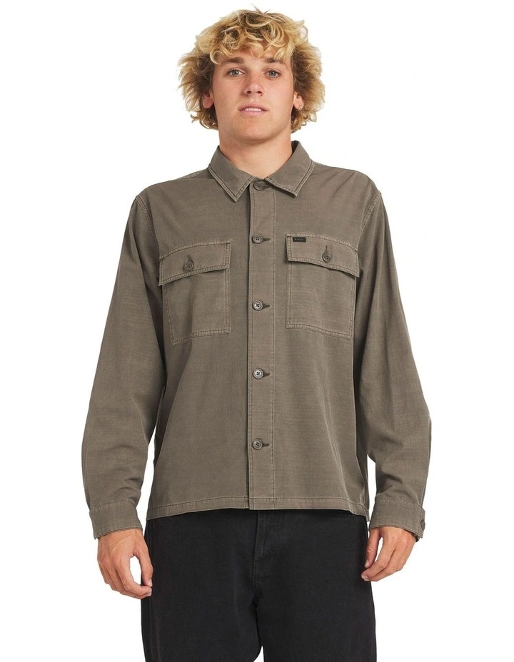 Coas Over Long Sleeve Shirt in Brown image 1