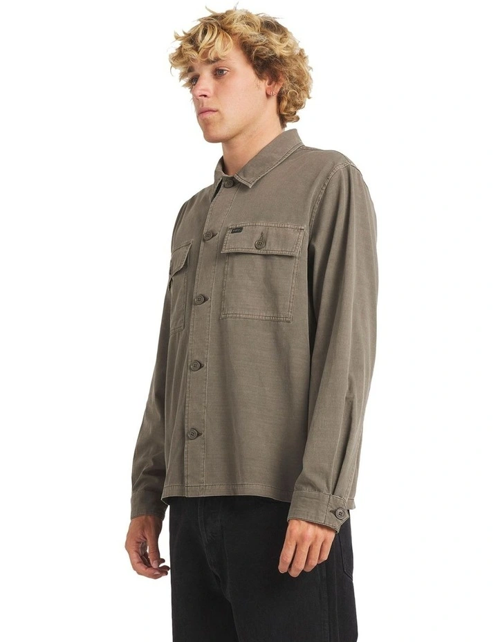 Coas Over Long Sleeve Shirt in Brown image 3