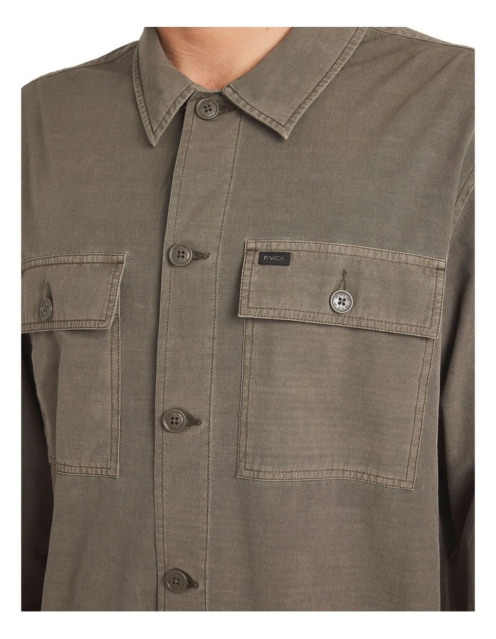 Coas Over Long Sleeve Shirt in Brown image 4