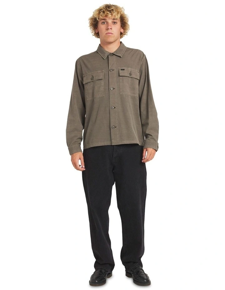 Coas Over Long Sleeve Shirt in Brown image 5