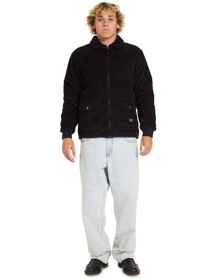 Station Cord Coach Jacket in Black image 5