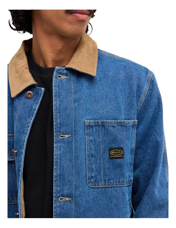 Post Dayshift Denim Jacket in Blue image 4