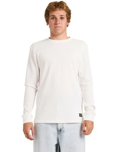 Dayshift Thermal Long Sleeve T-Shirt in Antique White