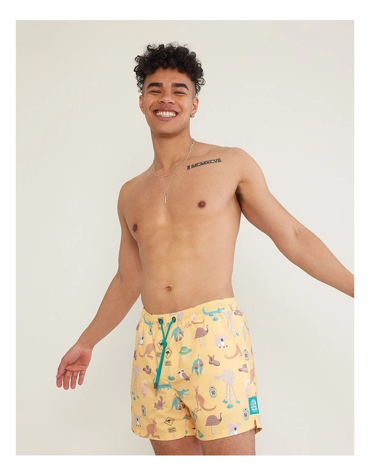 Outback Jack Swim Shorts in Yellow image 3