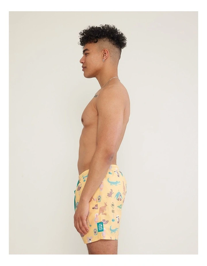 Outback Jack Swim Shorts in Yellow image 4