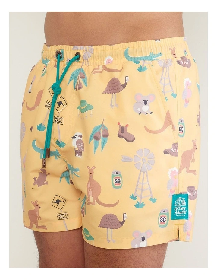 Outback Jack Swim Shorts in Yellow image 5