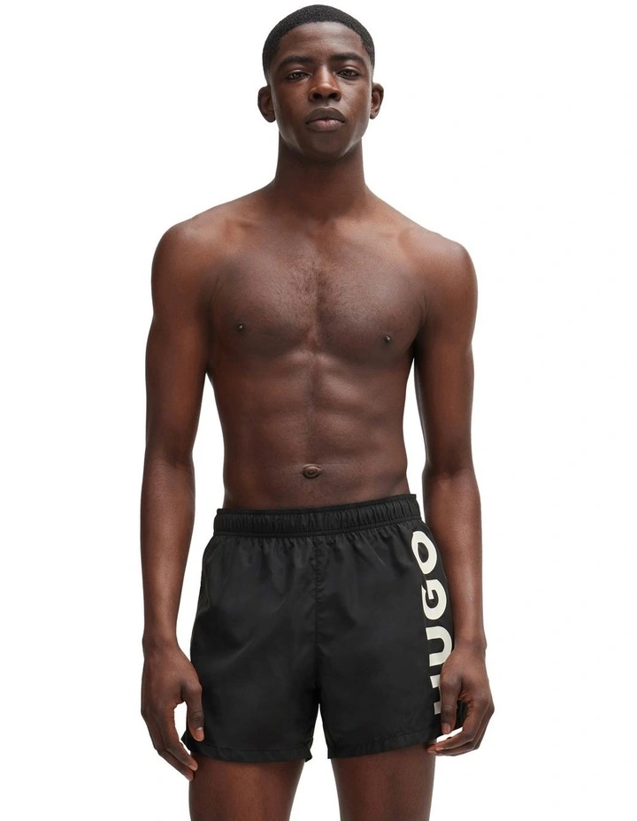 Abas Logo Swim Short in Black image 1