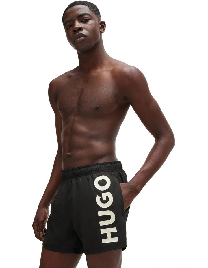 Abas Logo Swim Short in Black image 3