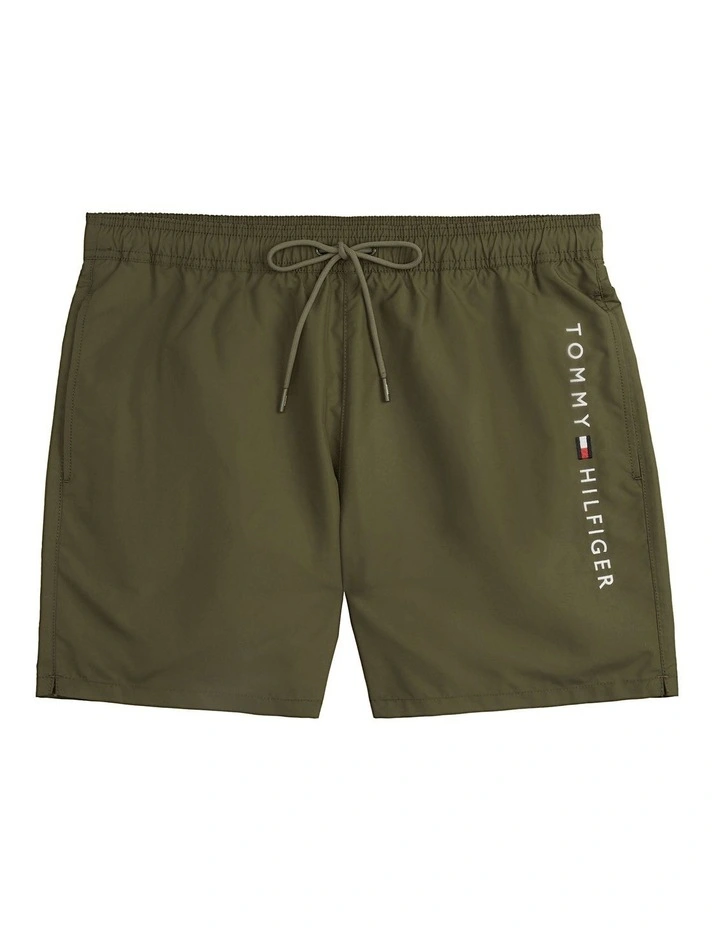 Original Drawstring Mid Length Swim Shorts in Green image 5