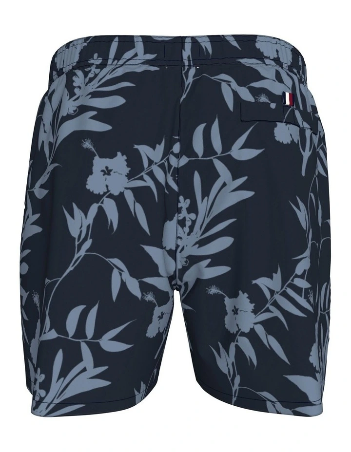 Original Print Mid Length Swim Shorts in Blue image 7