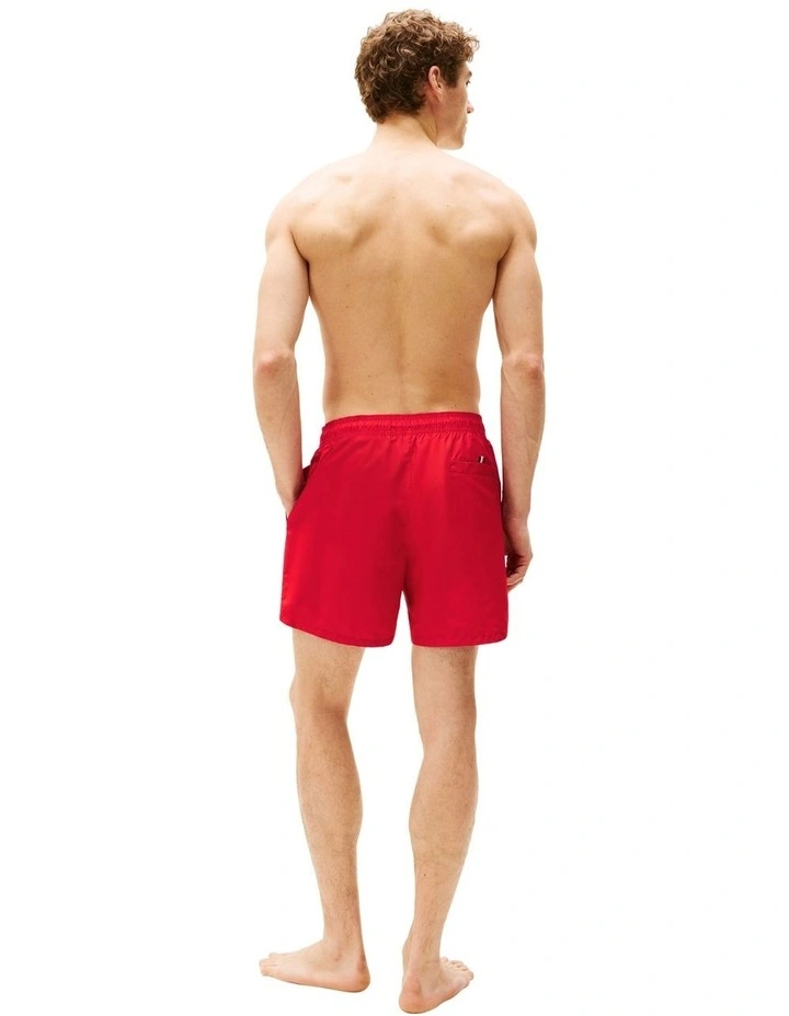 Original Drawstring Mid Length Swim Shorts in Red image 2
