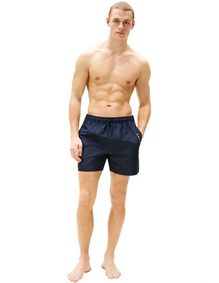 Original Drawstring Mid Length Swim Shorts in Navy image 3