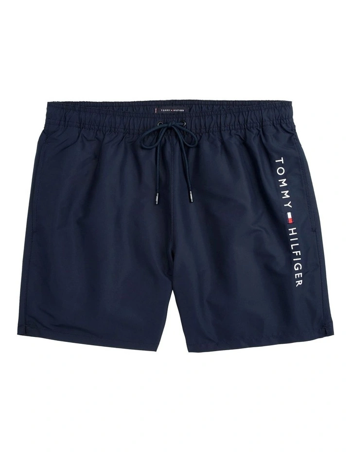 Original Drawstring Mid Length Swim Shorts in Navy image 5