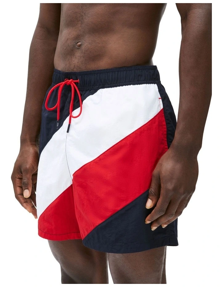 Medium Diagonal Swim Short in Navy image 4