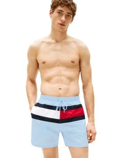 Mid Length Swim Shorts in Blue