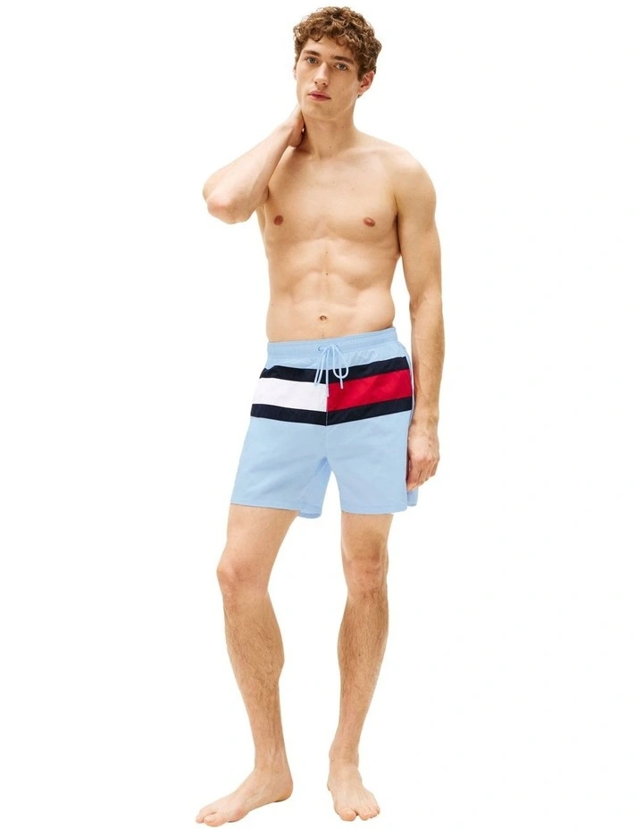 Mid Length Swim Shorts in Blue image 4