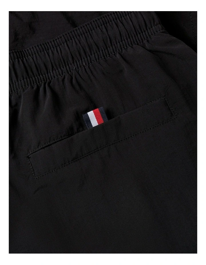 Flag Mid Length Swim Short in Black image 5