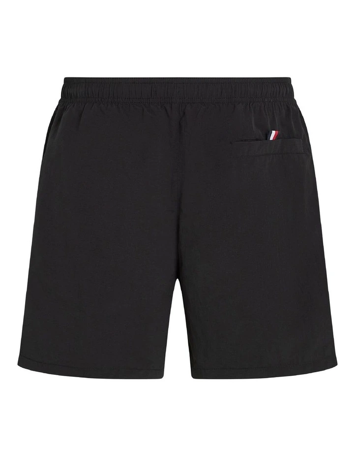 Flag Mid Length Swim Short in Black image 7
