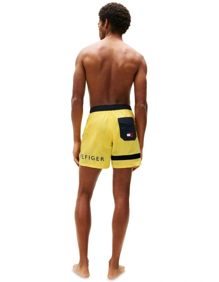 Mid Length Swim Trunks in Yellow image 2
