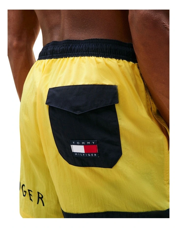 Mid Length Swim Trunks in Yellow image 3