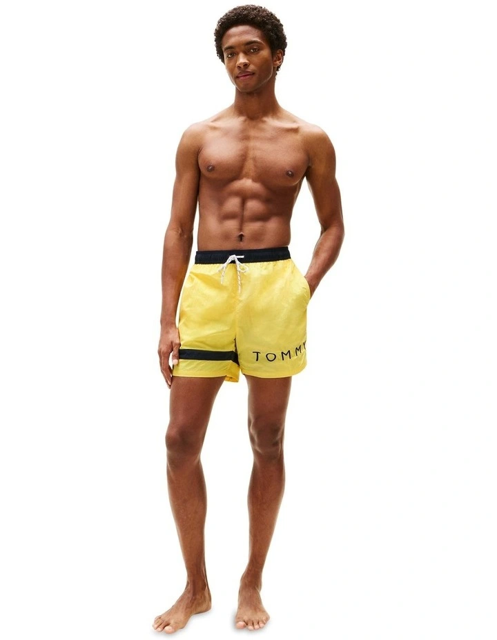 Mid Length Swim Trunks in Yellow image 4