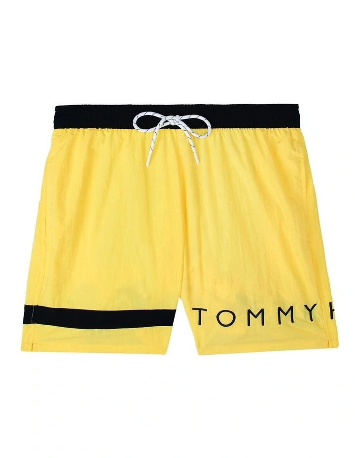 Mid Length Swim Trunks in Yellow image 5