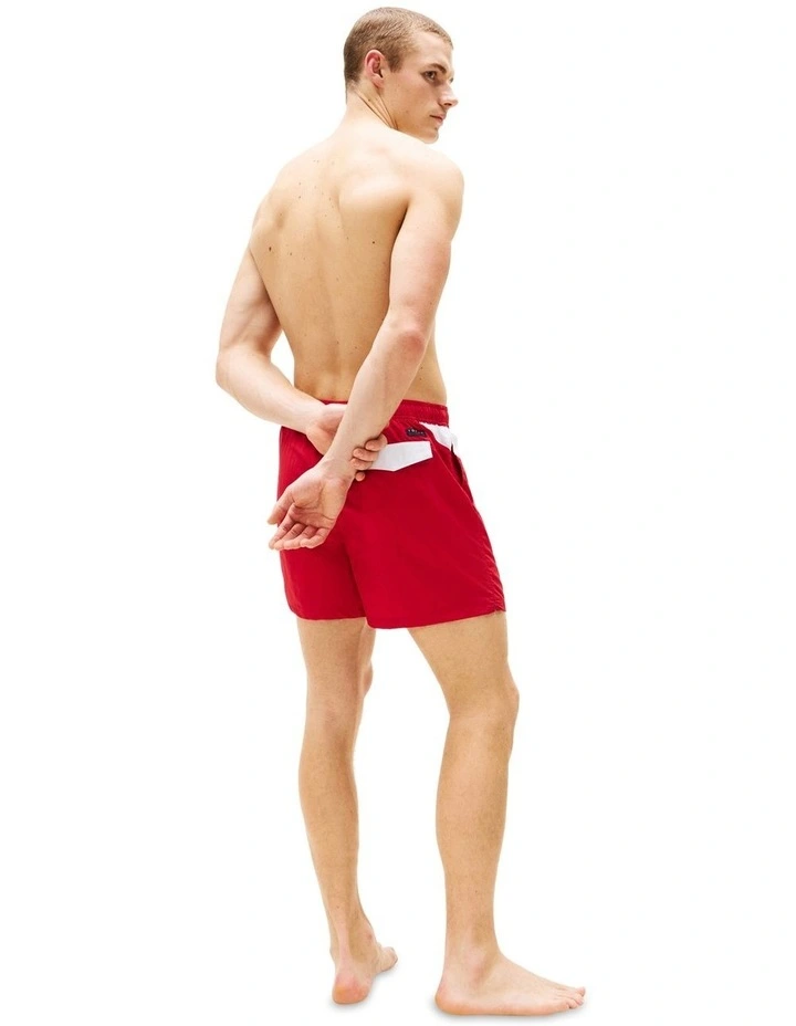Mid Length Swim Trunks in Red image 2