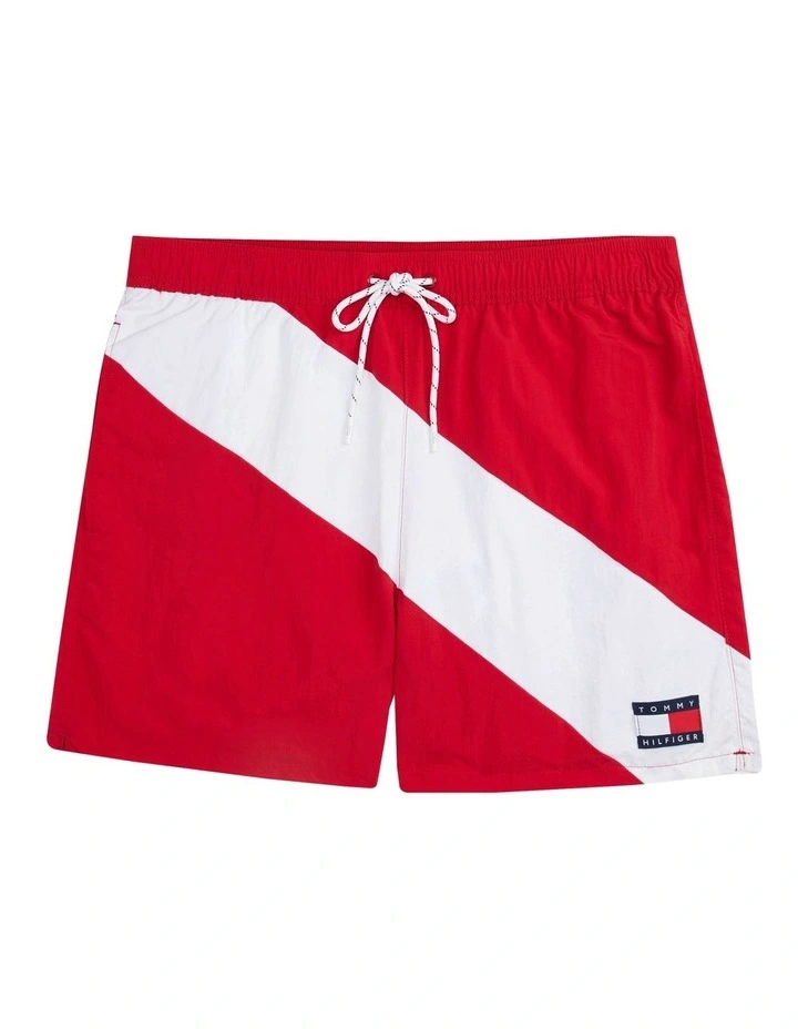 Mid Length Swim Trunks in Red image 5