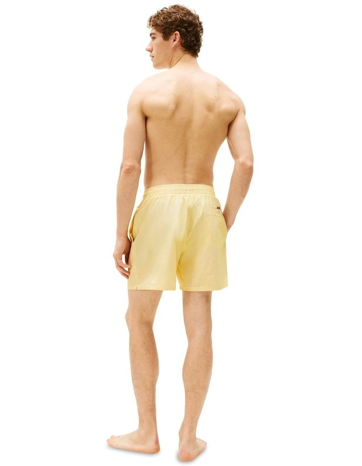Original Stripe Mid Length Swim Shorts in Yellow image 2