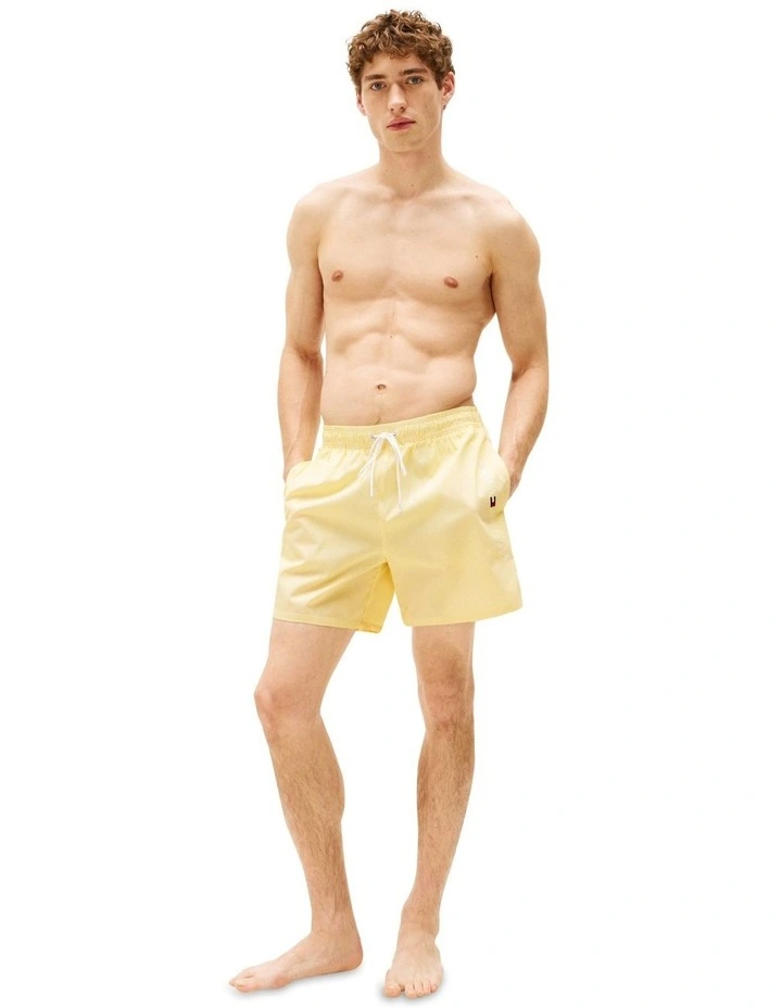 Original Stripe Mid Length Swim Shorts in Yellow image 4