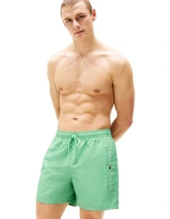 Original Drawstring Mid Length Swim Shorts in Green